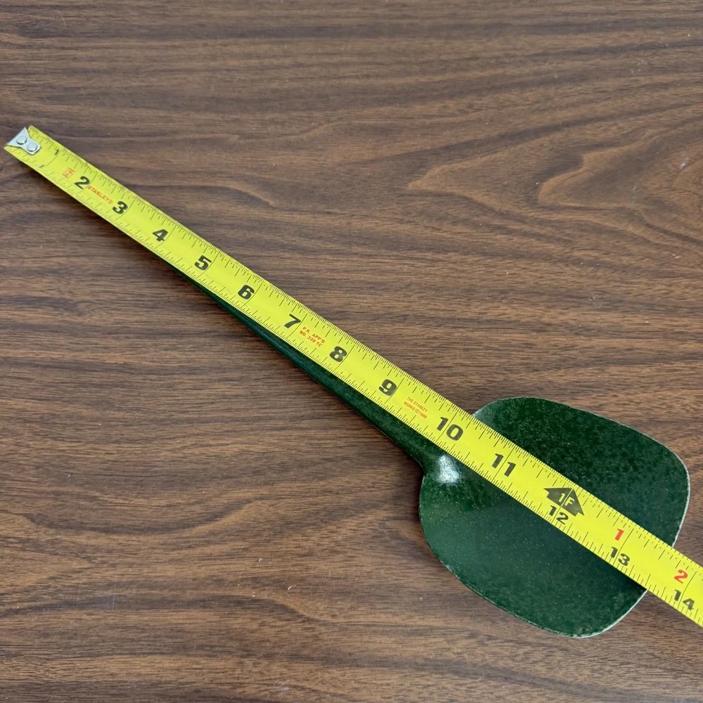 Vintage Flintwood Green Melamine Speckled Serving Utensil Spoon Scoop MCM Retro